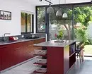 Desain dapur beureum: 73 conto sareng tip desain interior 8392_18