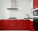 Reka bentuk dapur merah: 73 contoh dan tip reka bentuk dalaman 8392_25
