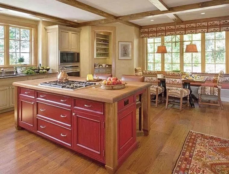 Diseño de cocina roja: 73 ejemplos y consejos de diseño de interiores 8392_45