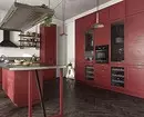 Crveni kuhinja dizajn: 73 Primjeri i dizajn interijera 8392_55