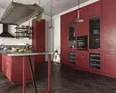 Desain dapur beureum: 73 conto sareng tip desain interior 8392_55