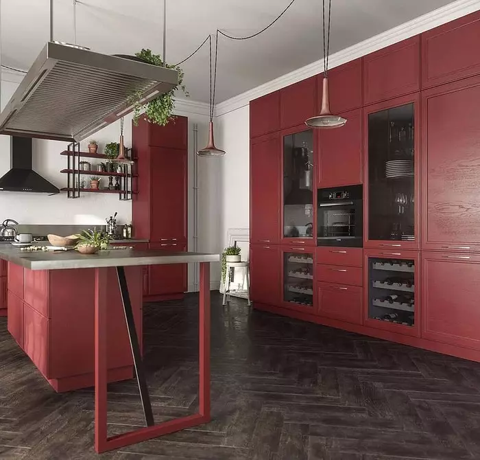 Desain Dapur Merah: 73 Contoh dan Tip Desain Interior 8392_60