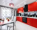 Reka bentuk dapur merah: 73 contoh dan tip reka bentuk dalaman 8392_65