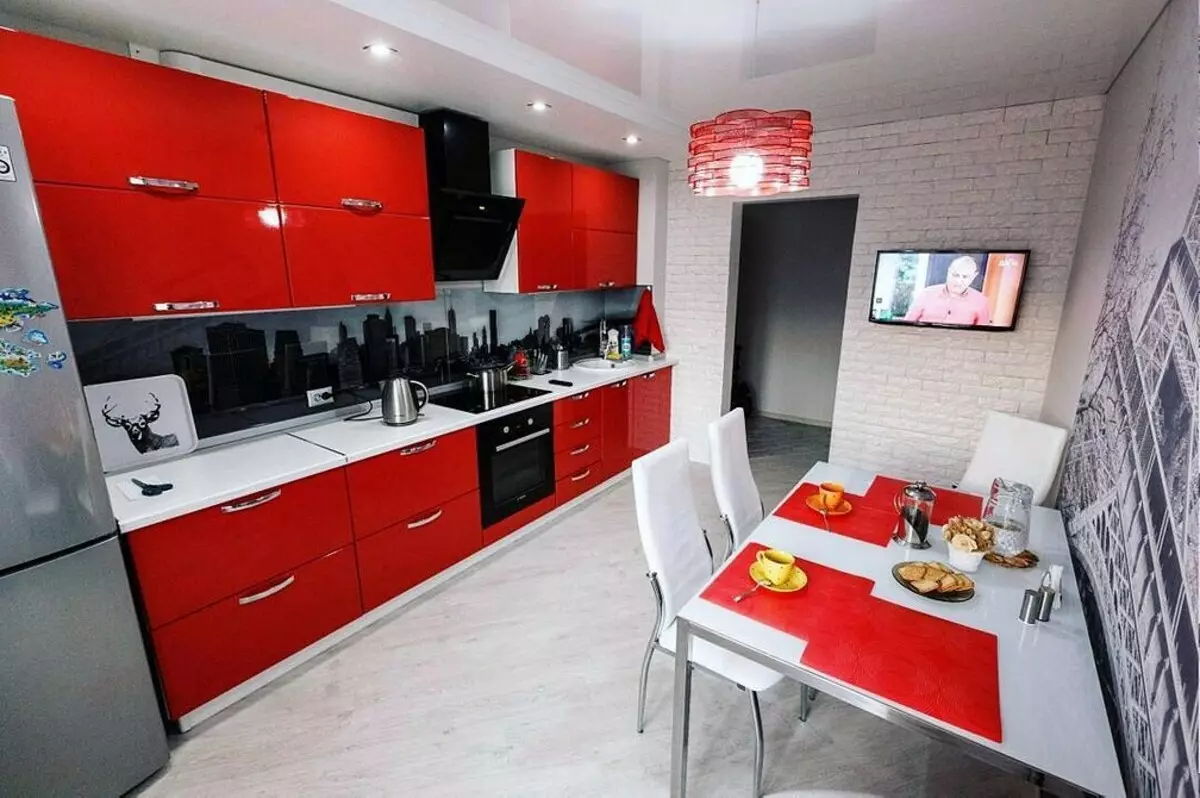 طراحی آشپزخانه قرمز: 73 نمونه و راهنمایی های طراحی داخلی 8392_74