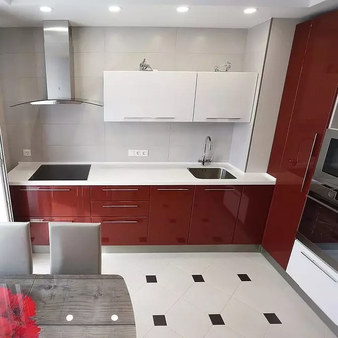 Diseño de cocina roja: 73 ejemplos y consejos de diseño de interiores 8392_97