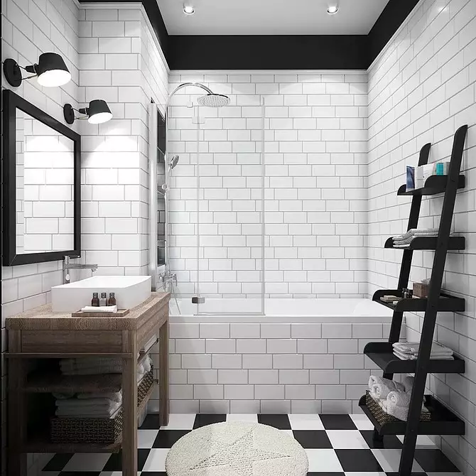 55 Schöne Badezimmer-Innenräume mit weißen Fliesen 8406_11