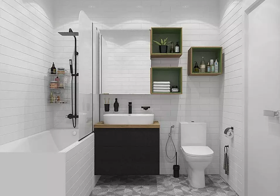55 Skaistas vannas istabas interjers ar baltiem flīzēm 8406_114