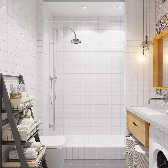55 красивих інтер'єрів ванною з білою плиткою 8406_116