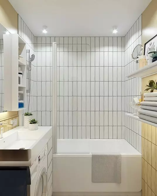 55 Krásna kúpeľňa interiéry s bielymi dlaždicami 8406_19