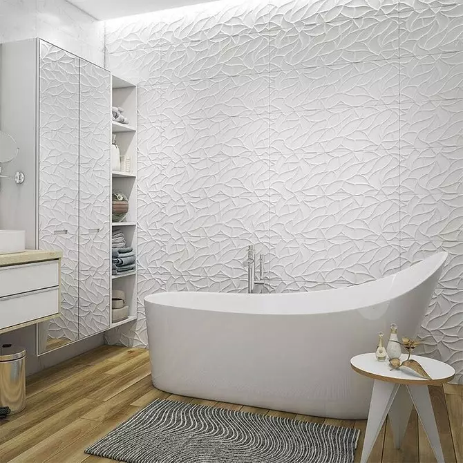 55 красивих інтер'єрів ванною з білою плиткою 8406_27