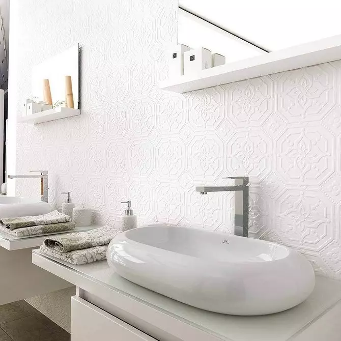 55 Gražus vonios kambario interjeras su baltomis plytelėmis 8406_30