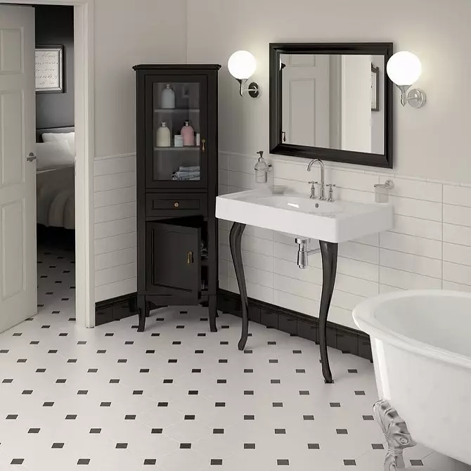 55 Krásné interiéry koupelny s bílými dlaždice 8406_38