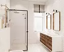 55 hermosos interiores de baño con azulejos blancos. 8406_4