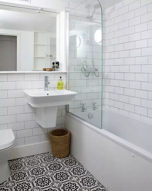55 красивих інтер'єрів ванною з білою плиткою 8406_49