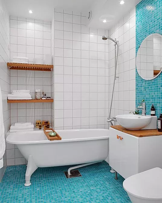 55 magandang banyo interiors na may puting tile. 8406_59