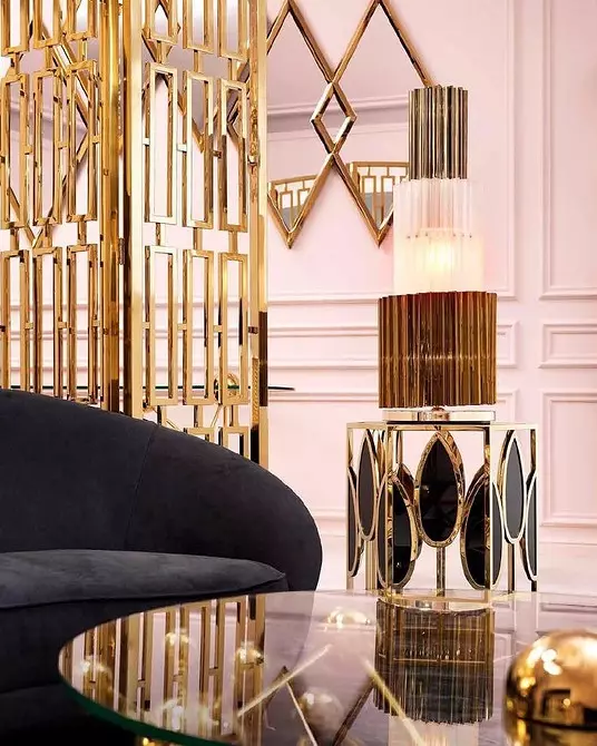 Naka-decore namin ang disenyo ng living room sa Art Nouveau Style: 76 Mga halimbawa ng luxury 8408_110