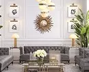 Naka-decore namin ang disenyo ng living room sa Art Nouveau Style: 76 Mga halimbawa ng luxury 8408_123