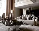Razvijamo obliko dnevne sobe v umetnosti Nouveau Style: 76 Luksuzni primeri 8408_142