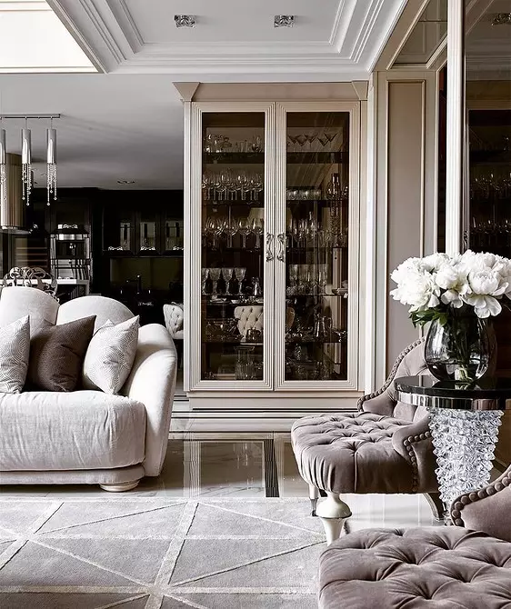 Decorem el disseny de la sala d'estar a l'estil modernista: 76 exemples de luxe 8408_153