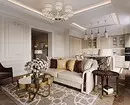 Mēs deconors dizains dzīvojamā istaba jūgendstila stilā: 76 luksusa piemēri 8408_30