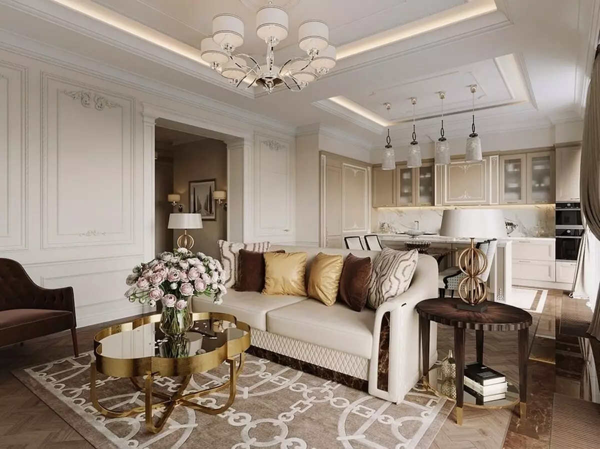 Vi avgjør utformingen av stuen i Art Nouveau-stil: 76 luksuseksempler 8408_38