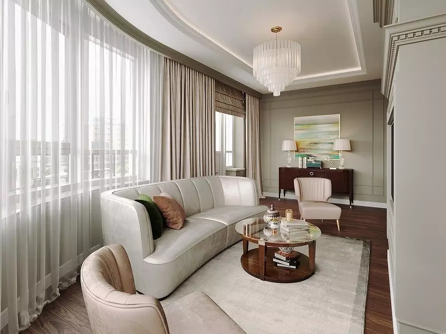 Decorem el disseny de la sala d'estar a l'estil modernista: 76 exemples de luxe 8408_46