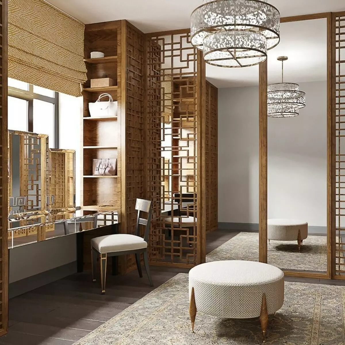 Razvijamo obliko dnevne sobe v umetnosti Nouveau Style: 76 Luksuzni primeri 8408_61