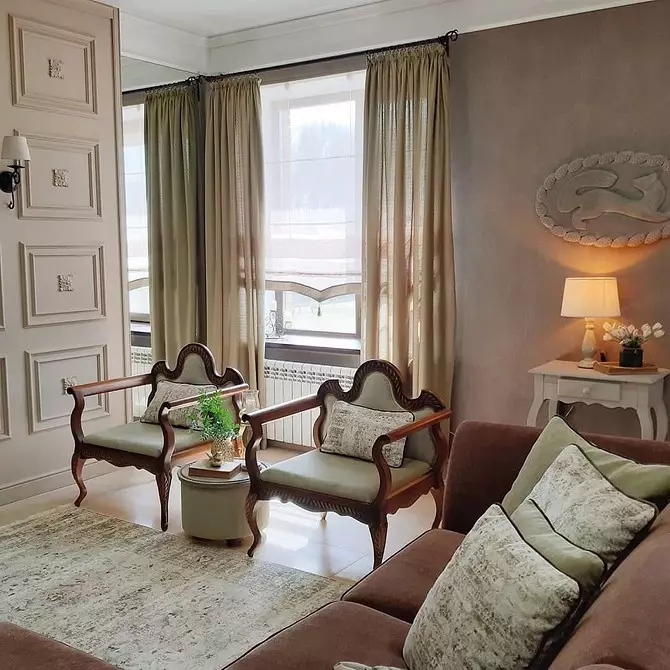 Naka-decore namin ang disenyo ng living room sa Art Nouveau Style: 76 Mga halimbawa ng luxury 8408_90