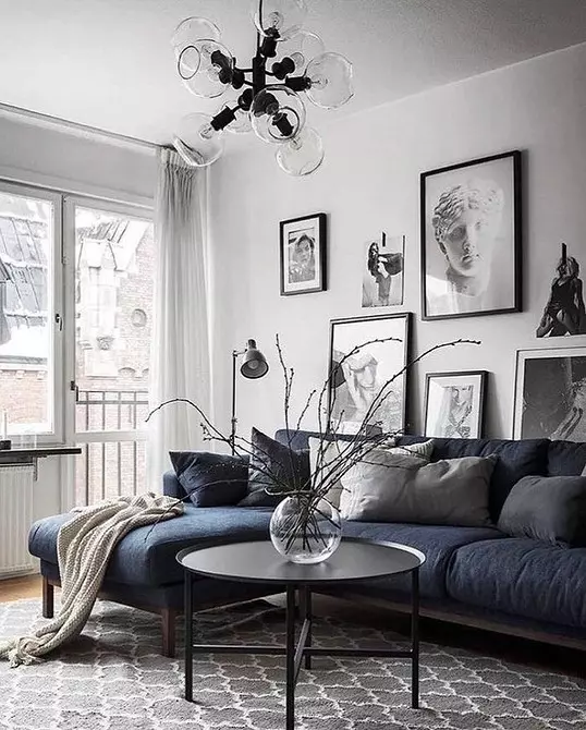 Deseño de sala de estar en estilo escandinavo: 6 principios principais 8410_112