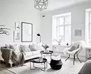 Living room design sa Scandinavian Style: 6 pangunahing prinsipyo 8410_12