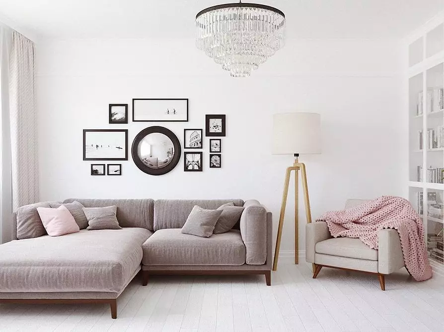 Deseño de sala de estar en estilo escandinavo: 6 principios principais 8410_128