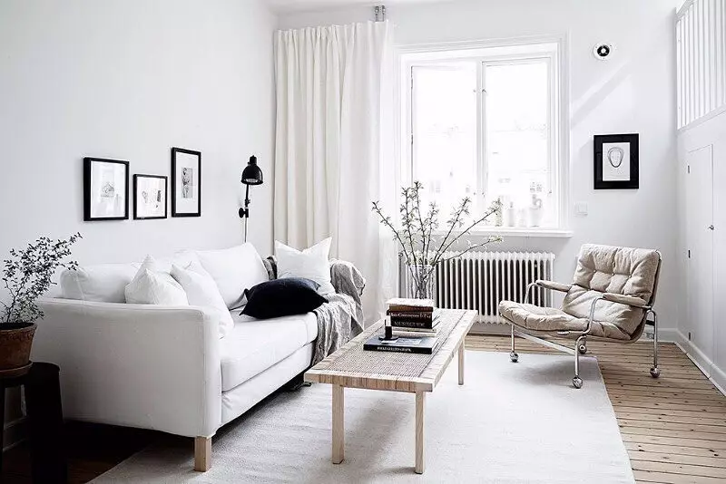 Deseño de sala de estar en estilo escandinavo: 6 principios principais 8410_74