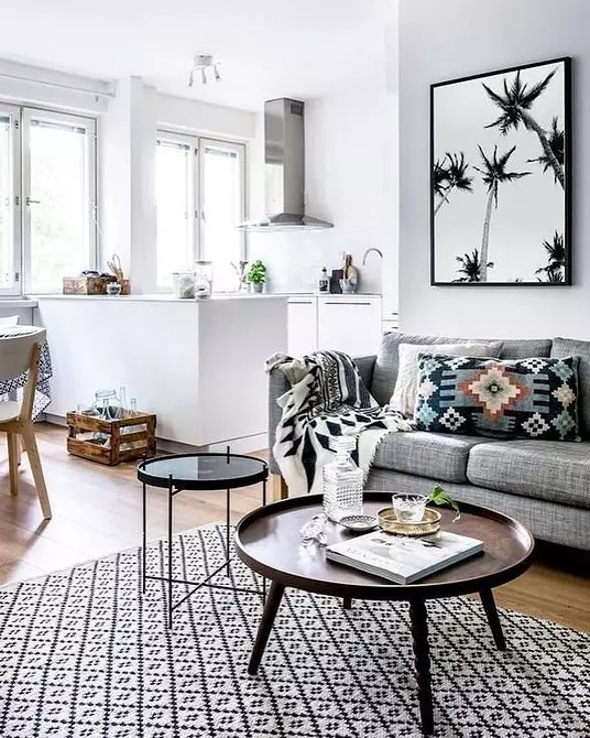 تصميم غرفة المعيشة في النمط الاسكندنافية: 6 المبادئ الرئيسية 8410_80