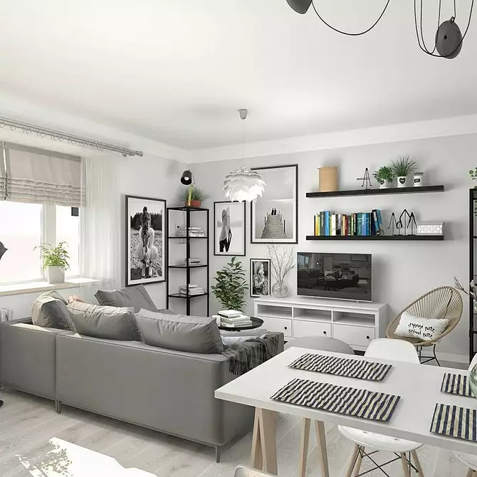 Dzīvojamā istabas dizains Skandināvijas stilā: 6 galvenie principi 8410_84