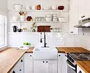 Ընտրեք գոգնոց սպիտակ խոհանոցի համար. 5 հանրաճանաչ ընտրանք եւ հաջող գույնի համադրություններ 8414_9