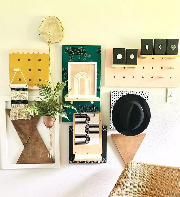 Pegboard in the interior: 19 ways originally use perforated board 8416_78