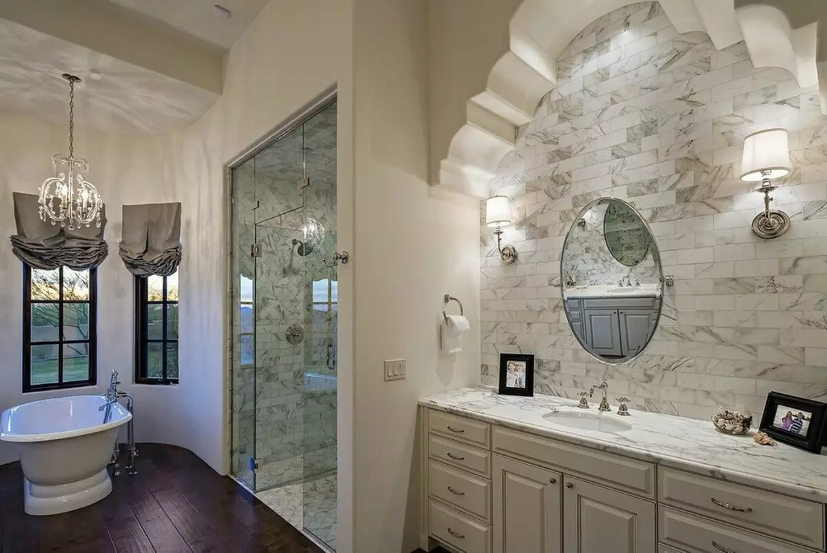 Badezimmer im klassischen Stil: Tipps zum Design und 65 Beispiele für schöne Design 8426_101