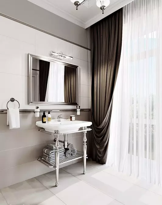Bathroom In Classic Style: Serişteyên ji bo sêwiranê û 65 nimûneyên sêwirana bedew 8426_115