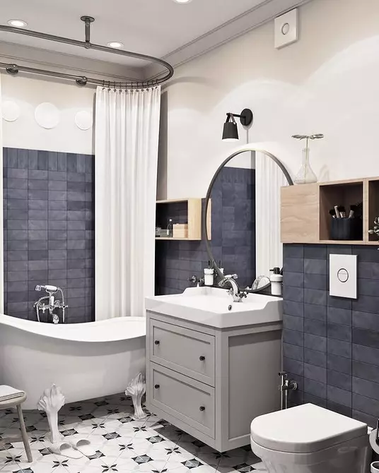 Kamar mandi dalam gaya klasik: Tips untuk desain dan 65 contoh desain yang indah 8426_125