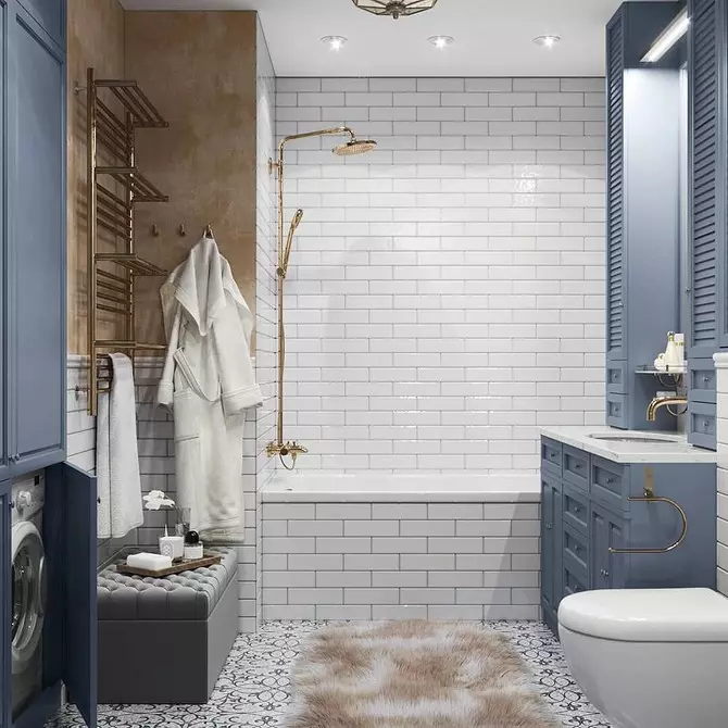 Bathroom In Classic Style: Serişteyên ji bo sêwiranê û 65 nimûneyên sêwirana bedew 8426_28