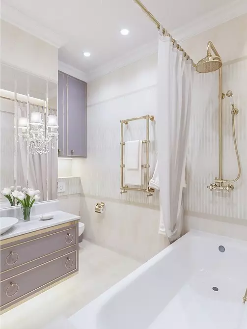 Kamar mandi dalam gaya klasik: Tips untuk desain dan 65 contoh desain yang indah 8426_29