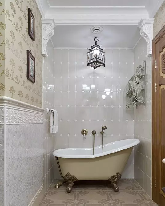 Klasik tarzda banyo: tasarım için ipuçları ve güzel tasarım 65 örnek 8426_35
