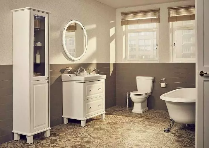 Bathroom In Classic Style: Serişteyên ji bo sêwiranê û 65 nimûneyên sêwirana bedew 8426_48