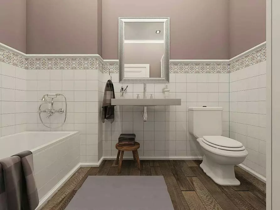 Bathroom In Classic Style: Serişteyên ji bo sêwiranê û 65 nimûneyên sêwirana bedew 8426_55