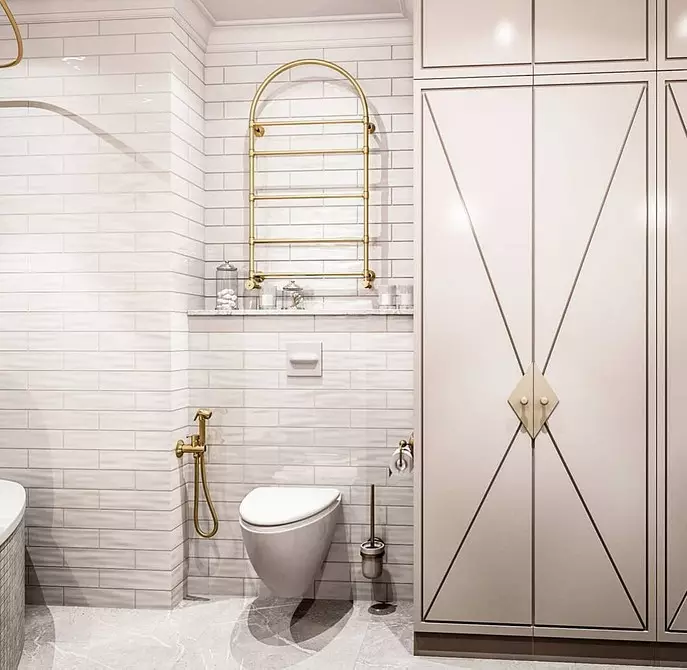 Bathroom In Classic Style: Serişteyên ji bo sêwiranê û 65 nimûneyên sêwirana bedew 8426_65