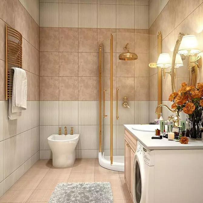 Bathroom In Classic Style: Serişteyên ji bo sêwiranê û 65 nimûneyên sêwirana bedew 8426_86