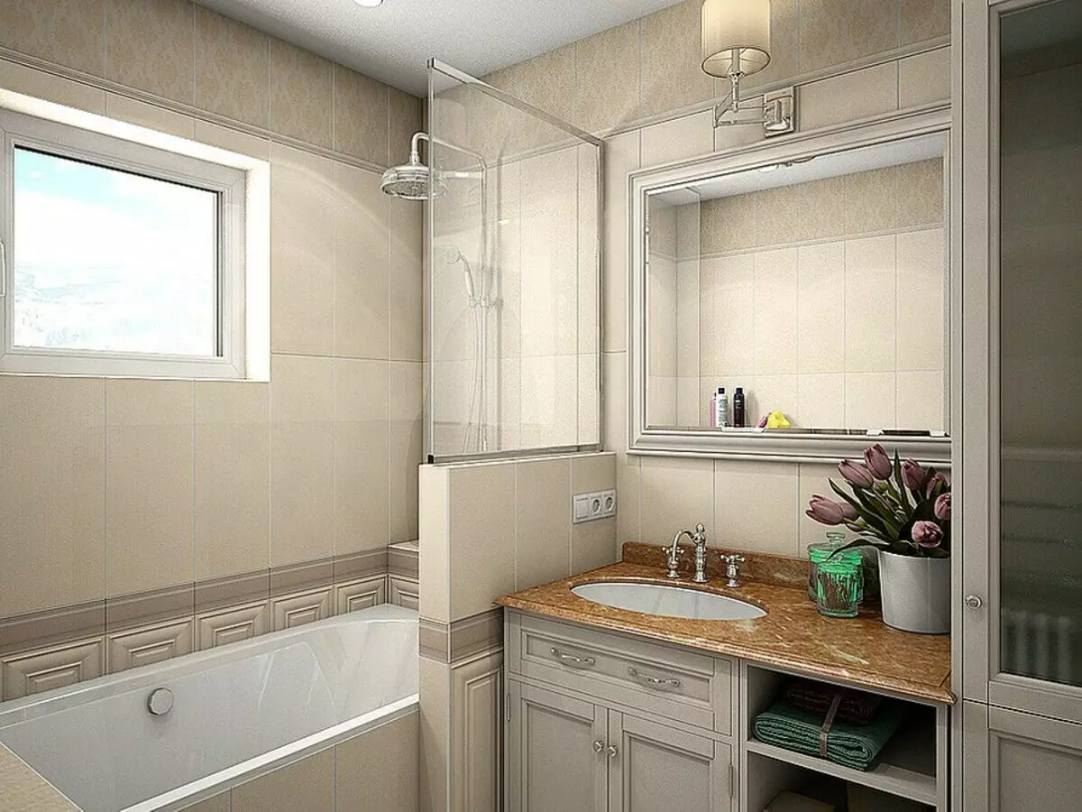 Klasik tarzda banyo: tasarım için ipuçları ve güzel tasarım 65 örnek 8426_9