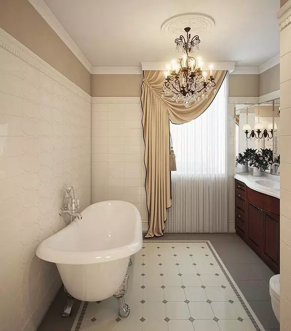 Bathroom In Classic Style: Serişteyên ji bo sêwiranê û 65 nimûneyên sêwirana bedew 8426_91