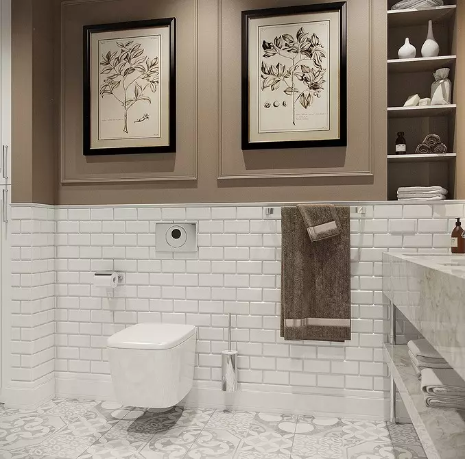 Kamar mandi dalam gaya klasik: Tips untuk desain dan 65 contoh desain yang indah 8426_92
