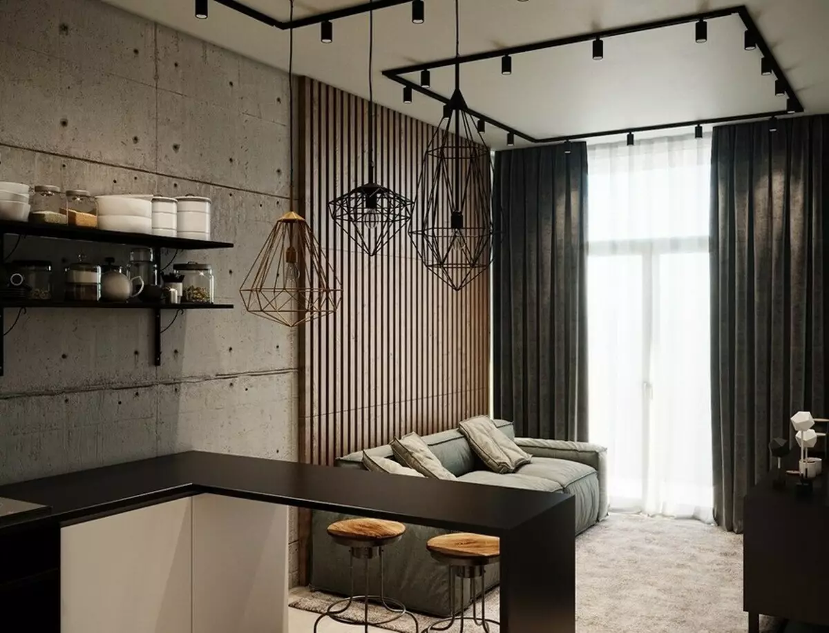 70+ Cozinha-Living Sala Design Idéias em estilo loft - Fotos de Real Interiores e Dicas 8450_121